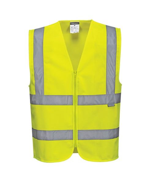 Portwest C375 - Hi-Vis Zipped Band & Brace Vest - Yellow - R