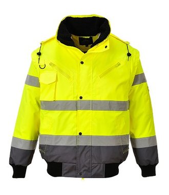 C465 - Hi-Vis Contrast Bomberjack - YeGrey - Y