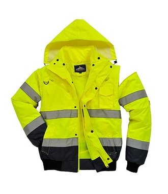 C465 - Hi-Vis Contrast Bomber Jacket - YeNa - R