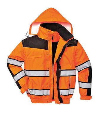 C466 - Blouson HiVis 3 en 1 - OrBk - R