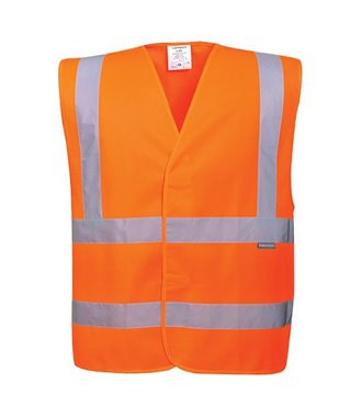 C470 - Gilet Hi-Vis Baudrier & Double Ceinture - Orange - R