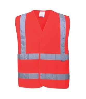 C470 - Hi-Vis Two Band & Brace Vest - Red - R