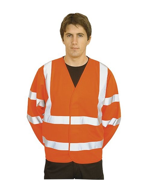 Portwest C473 - Gilet 2 bandes & baudrier manches longues - Orange - R