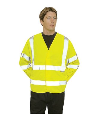 C473 - Gilet 2 bandes & baudrier manches longues - Yellow - R