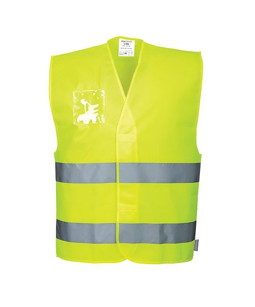 Portwest C475 - Hi-Vis Vest - Dual ID Holder - Yellow - R