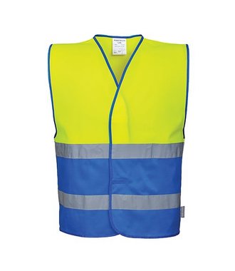 C484 - Two Tone Hi-Vis Vest - YeRb - B