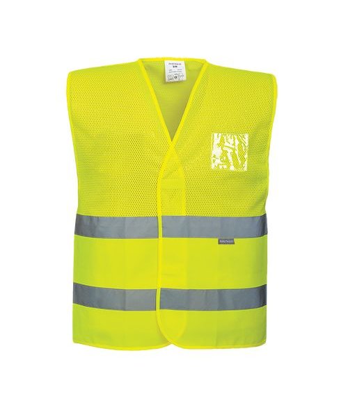 Portwest C494 - Hi-Vis Half Mesh Vest - Yellow - R