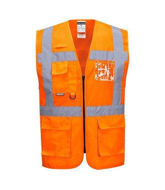 C496 - Warnschutz Executive Netzweste Madrid - Orange - R