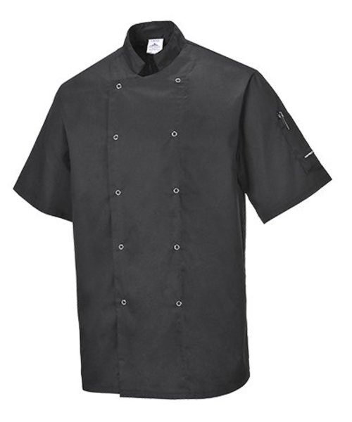 Portwest C733 - Cumbria Chefs Jacket - Black - R