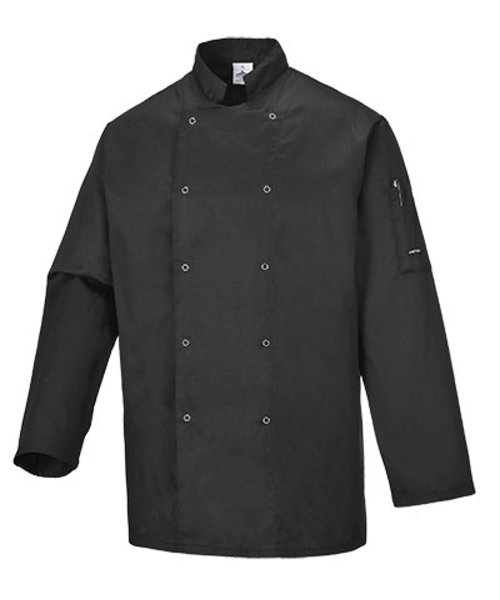 Portwest C833 - Suffolk Chefs Jacket - Black - R