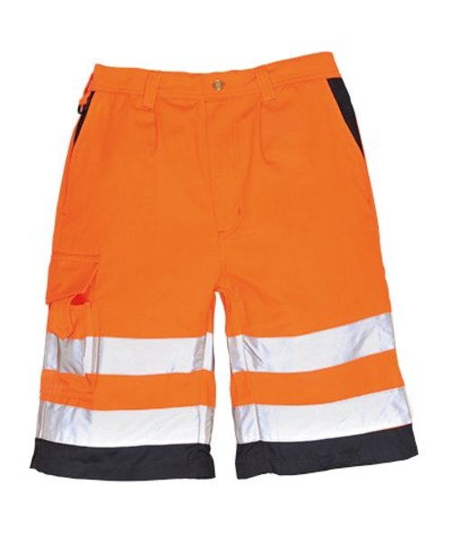 Portwest E043 - Hi-Vis Poly-cotton Shorts - OrNa - R