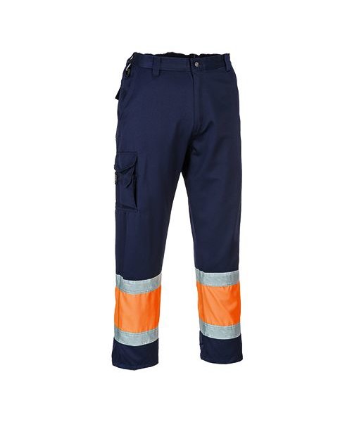 Portwest E049 - Pantalon combat Hi-Vis Bicolore - OrNa - R