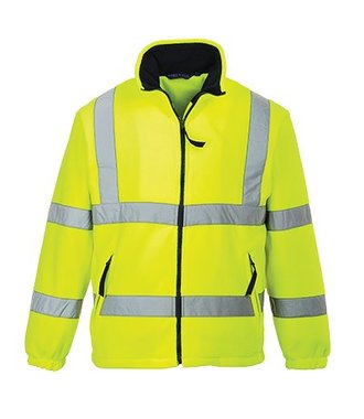 F300 - Warnschutz-Fleece-Jacke mit Netzfutter - Yellow - R