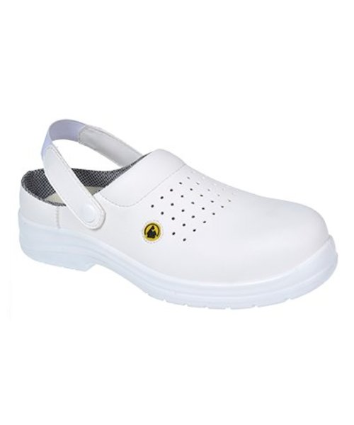 Portwest FC03 - Perforierter Portwest Compositelite ESD Sicherheits-Clog SB AE - White - R