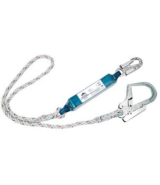 FP23 - Single Lanyard With Shock Absorber - White - R