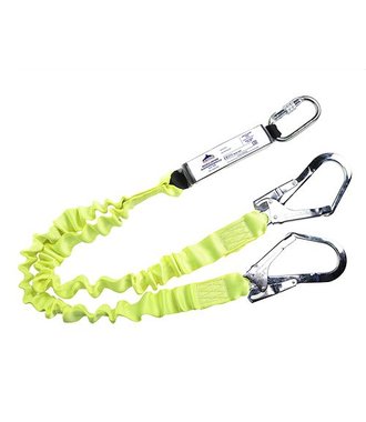 FP52 - Double Lanyard Elasticated With Shock Absorber - Yellow - R