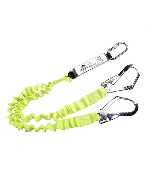 Portwest FP52 - Double Lanyard Elasticated With Shock Absorber - Yellow - R