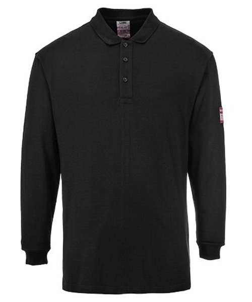 Portwest FR10 - Polo manches longues retardateur de flamme et antistatique - Black - R