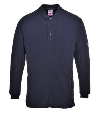 FR10 - Polo manches longues retardateur de flamme et antistatique - Navy - R