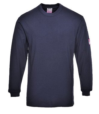 FR11 - Vlamvertragend Anti-Statisch Lange Mouw T-Shirt - Navy - R