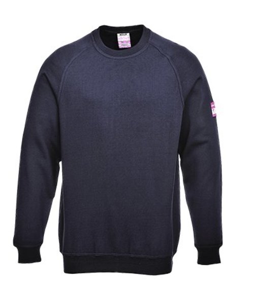 Portwest FR12 - Flame Resistant Anti-Static Long Sleeve Sweatshirt - Navy - R