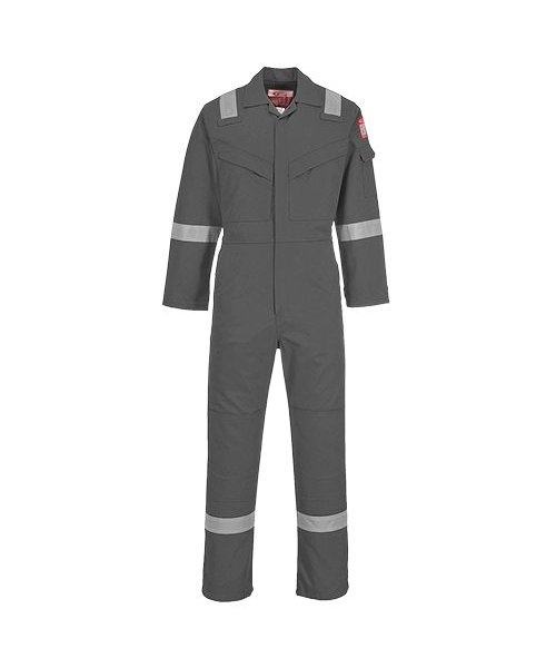 Portwest FR21 - Flame Resistant Super Light Weight Anti-Static Coverall 210g - Grey - R