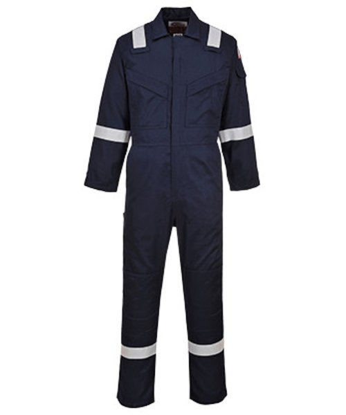 Portwest FR21 - Flame Resistant Super Light Weight Anti-Static Coverall 210g - Navy - R