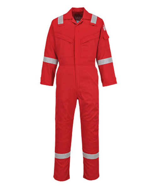 Portwest FR21 - Flame Resistant Super Light Weight Anti-Static Coverall 210g - Red - R