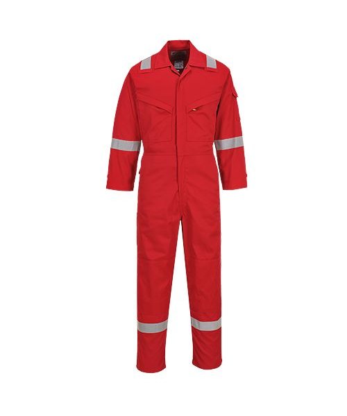 Portwest FR28 - Flame Resistant Light Weight Anti-Static Coverall 280g - Red - R