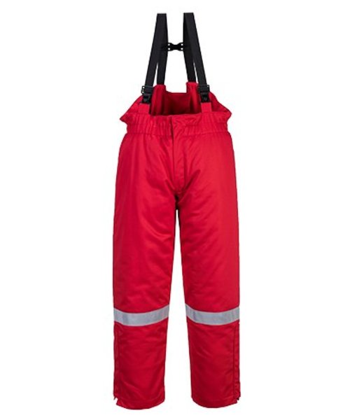 Portwest FR58 - Flammhemmende Antistatik Winter Latzhose - Red - R