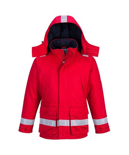 Portwest FR59 - Flammhemmende Antistatik Winterjacke - Red - R