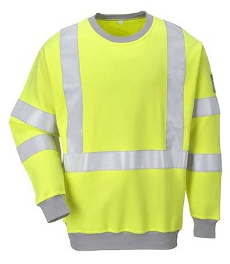 FR72 - Vlamvertragend Antistatisch Hi-Vis Sweatshirt - Yellow - R