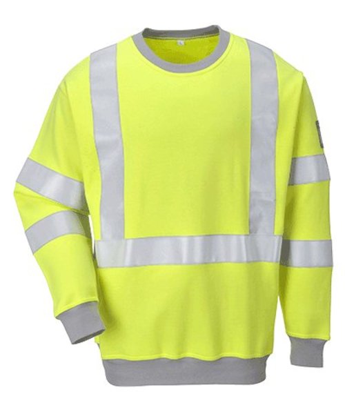 Portwest FR72 - Flame Resistant Anti-Static Hi-Vis Sweatshirt - Yellow - R