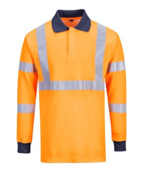 Portwest FR76 - Flame Resistant RIS Polo Shirt - Orange - R