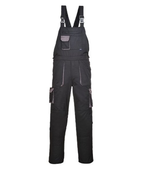 Portwest TX12 - Portwest Texo Kontrast Latzhose - Black - R