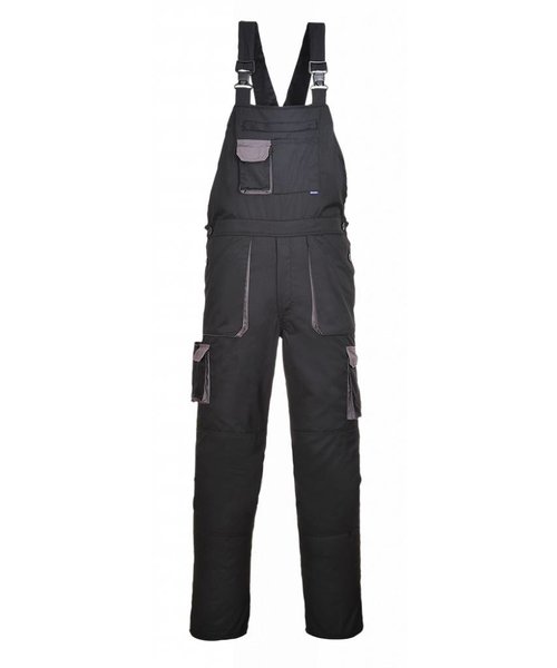 Portwest TX12 - Portwest Texo Contrast Bib & Brace - BlackT - T