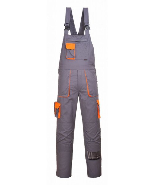 Portwest TX12 - Portwest Texo Contrast Bib & Brace - Grey T - T