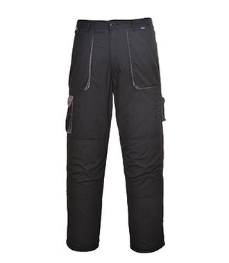 TX16 - Portwest Texo Contrast Broek-Gevoerd - Black - R