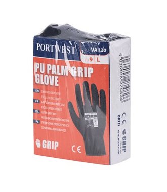 VA120 - Vending PU Palm Glove - BkBk - R