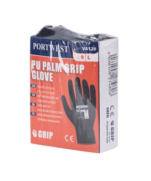 Portwest VA120 - Vending PU Palm Glove - BkBk - R