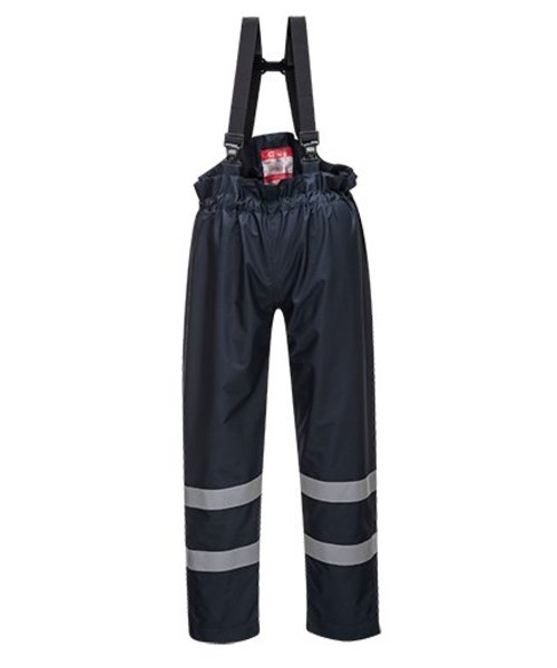 Portwest S772 - Bizflame Multi Beschermende Ongevoerde Regenbroek - Navy - R