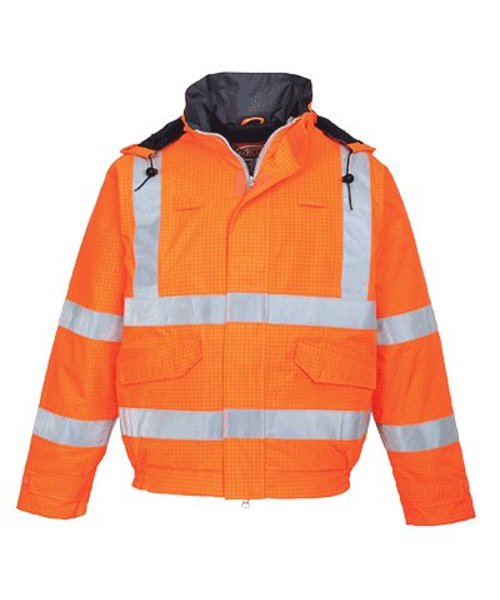 Portwest S773 - Bizflame Rain Hi-Vis Antistatic FR Bomberjack - Orange - R