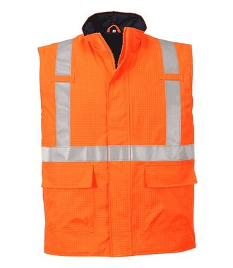 S776 - Bizflame Regen-Warnschutz-Bodywarmer - Orange - R