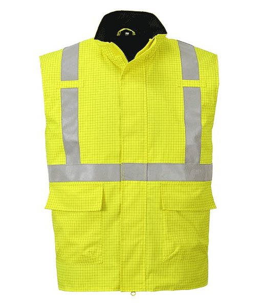 Portwest S776 - Bizflame Rain Hi-Vis Antistatic FR Bodywarmer - Yellow - R