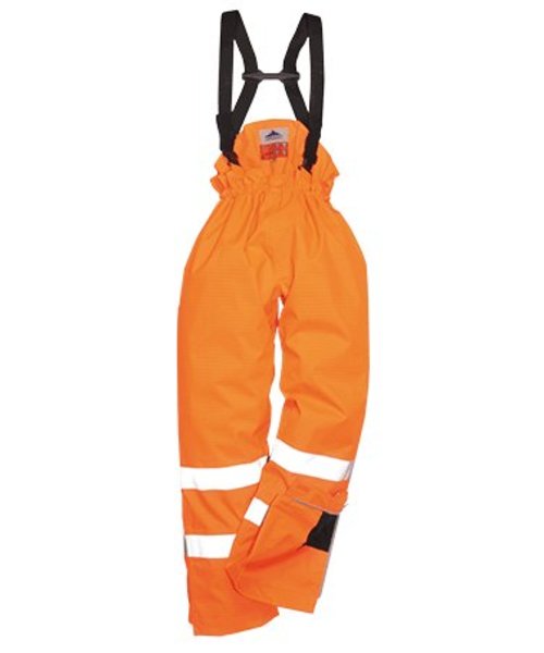 Portwest S780 - Bizflame Rain Unlined - Hi-Vis Antistatic FR Trouser - Orange - R