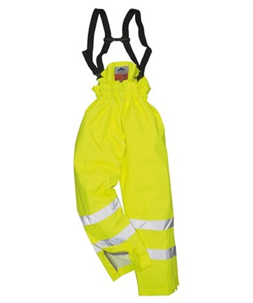 Portwest S780 - Bizflame Rain Unlined - Hi-Vis Antistatic FR Trouser - Yellow - R