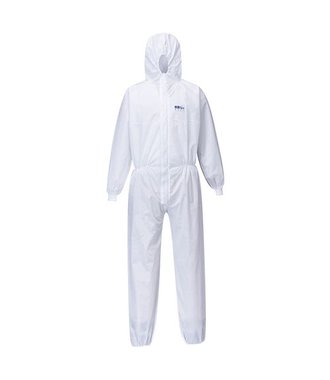 ST35 - BizTex SMS Coverall With Knitted Cuff Type 5/6 - White - R