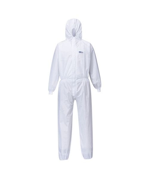 Portwest ST35 - BizTex SMS Coverall With Knitted Cuff Type 5/6 - White - R