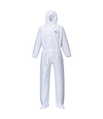 ST41 - BizTex Mikroporöser Overall mit Überschuh Typ 6/5 - White - R