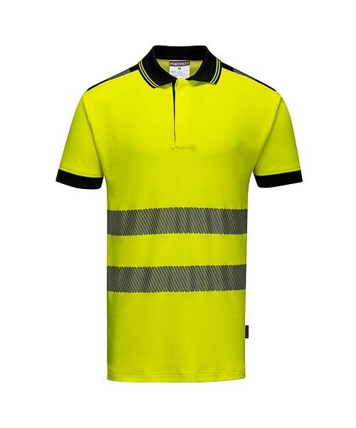 Portwest T180 - Hi-Vis Vision Polo Shirt - Yellow/black - R